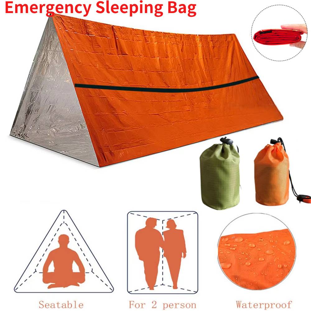 Emergency Mylar Tent - Portable Waterproof Emergency Survival Sleeping Bag