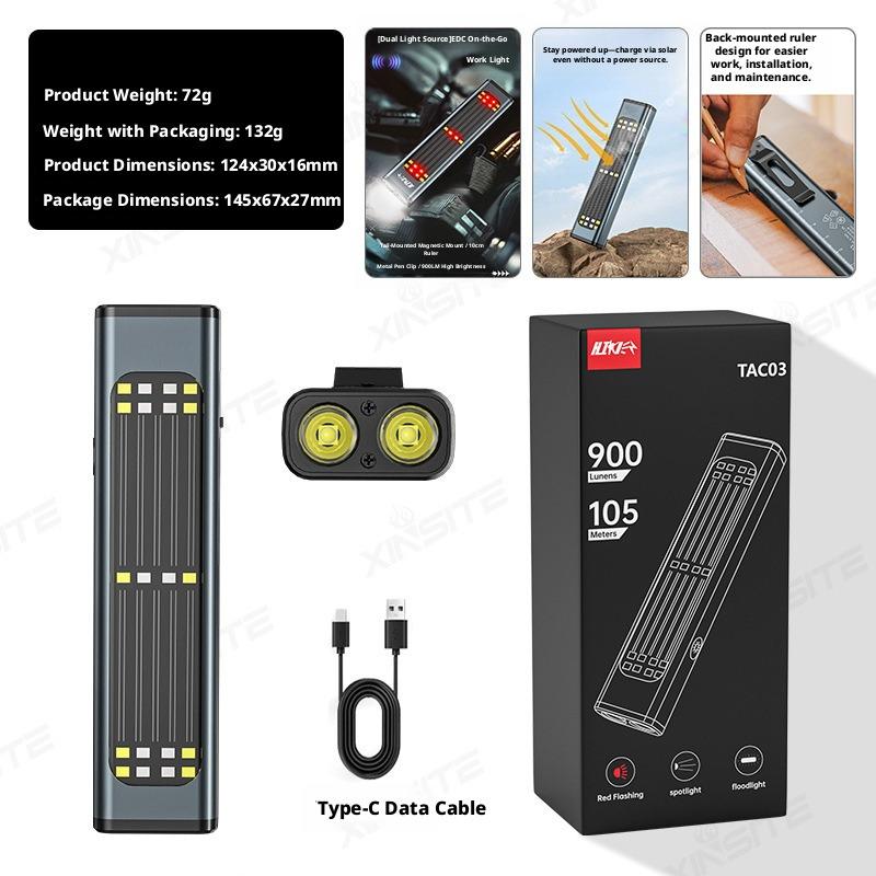 Aluminum Alloy Flashlight Port - Solar Emergency Charger recension och pris