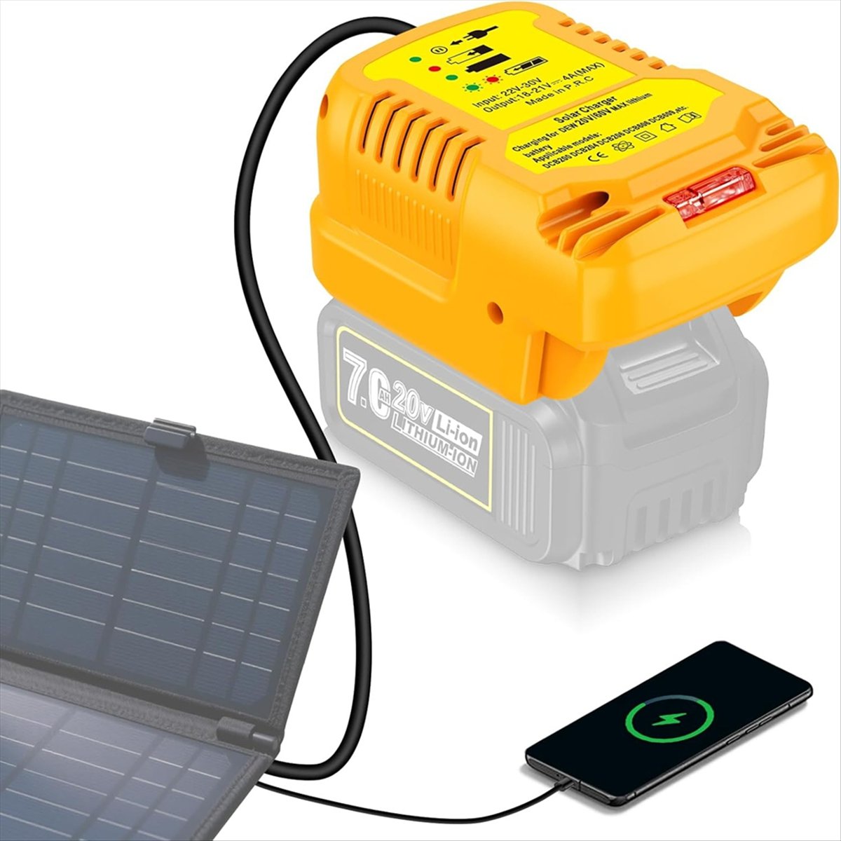Solar Charger Adapter for Dewa - Solar Emergency Charger recension och pris