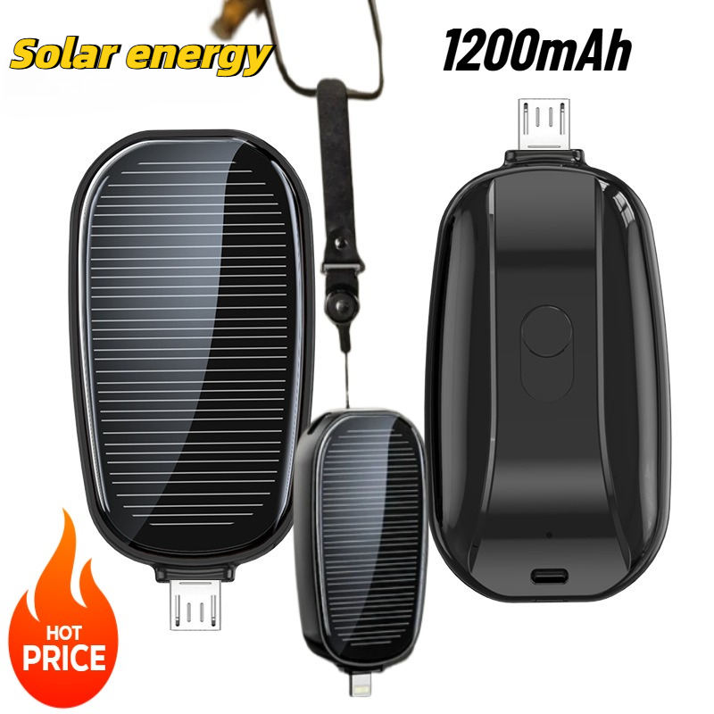1200mAh Solar Mini Power Bank  - Solar Emergency Charger recension och pris