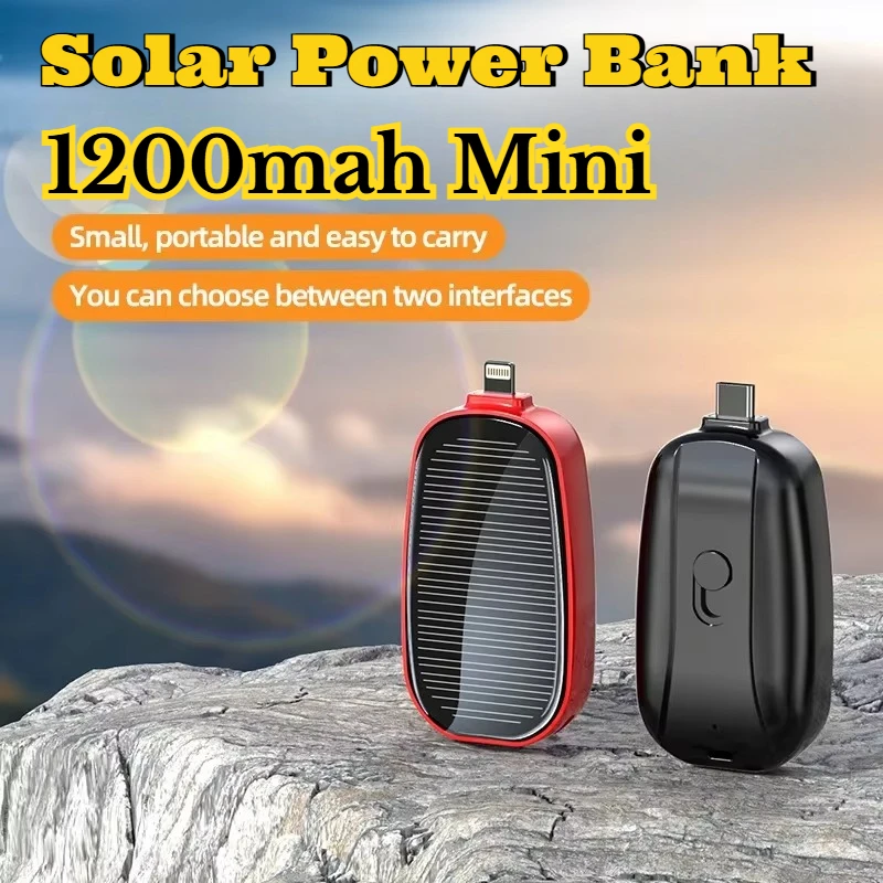 1200mAh Solar Mini Power Bank  - Solar Emergency Charger recension och pris