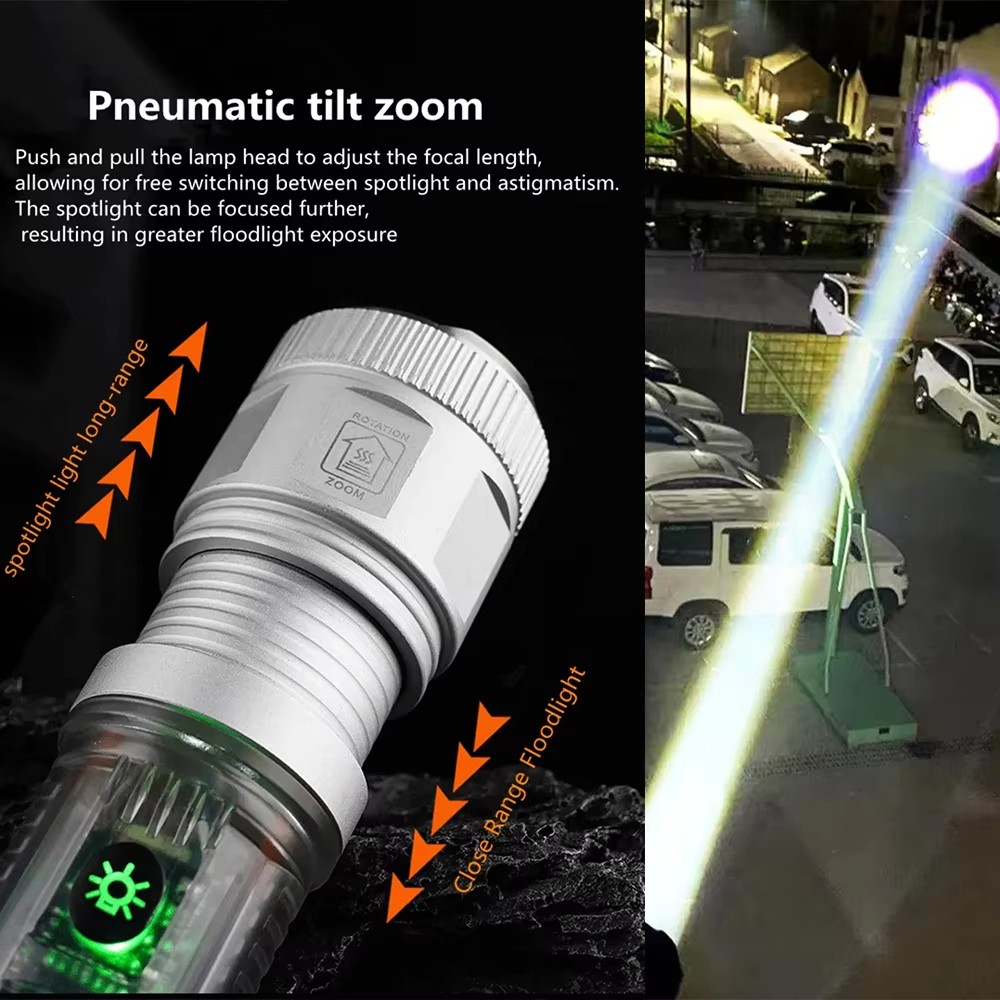 Powerful LED Flashlight With S - Solar Emergency Charger recension och pris