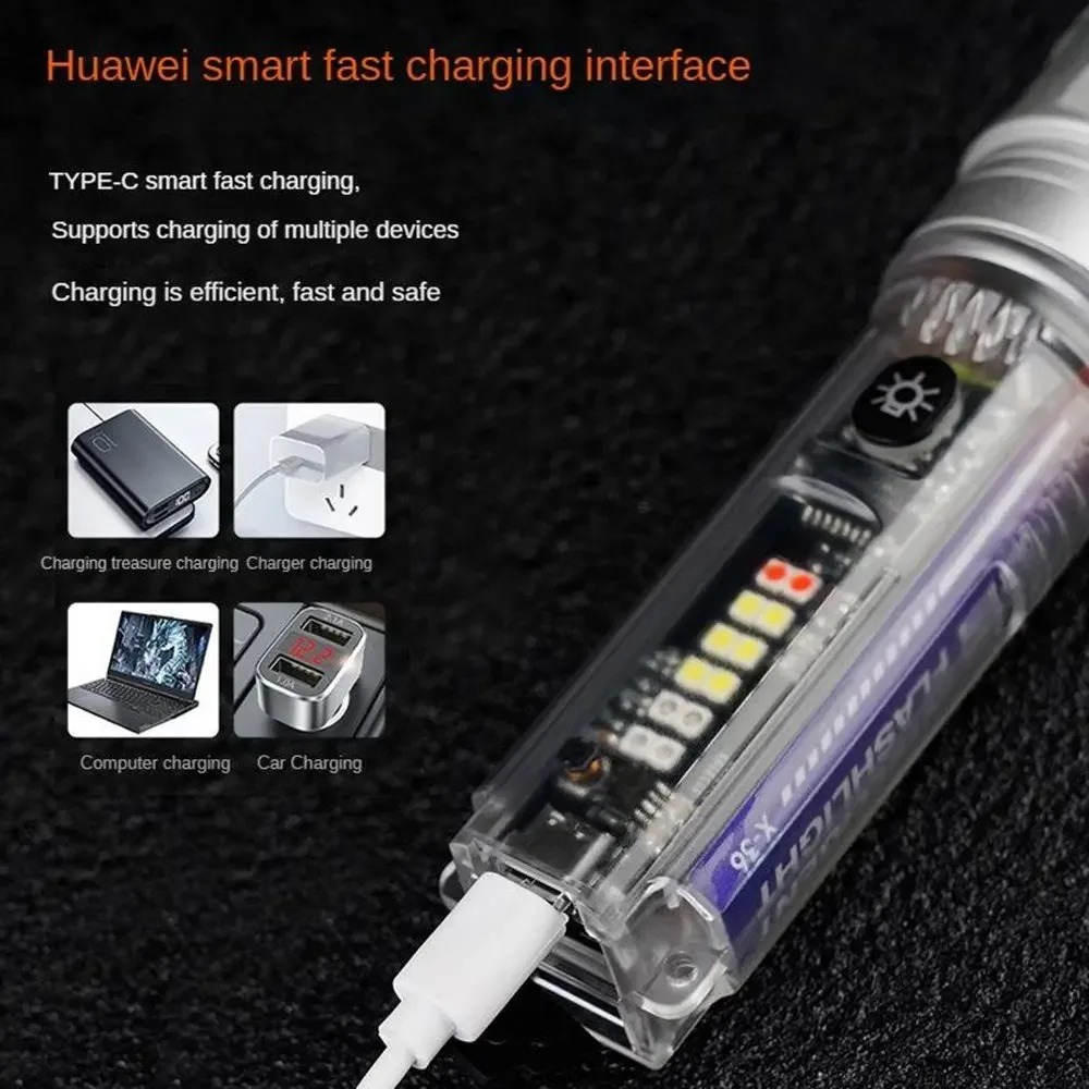Powerful LED Flashlight With S - Solar Emergency Charger recension och pris