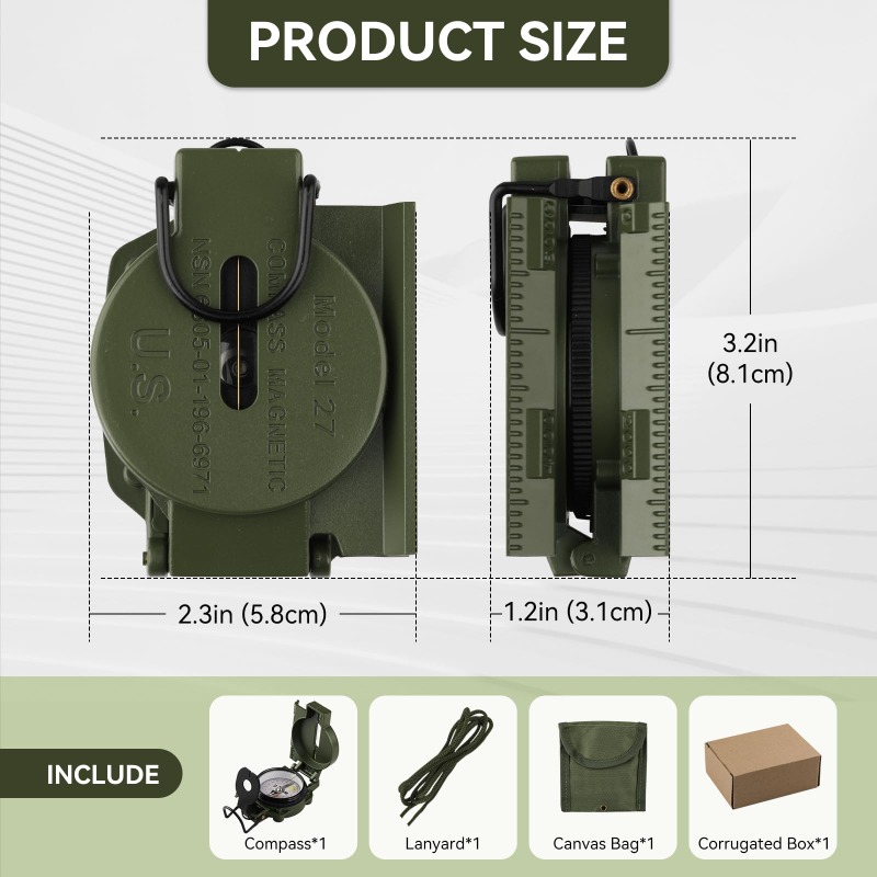 Compass Military Grade, Precis - Compass Lensatic recension och pris