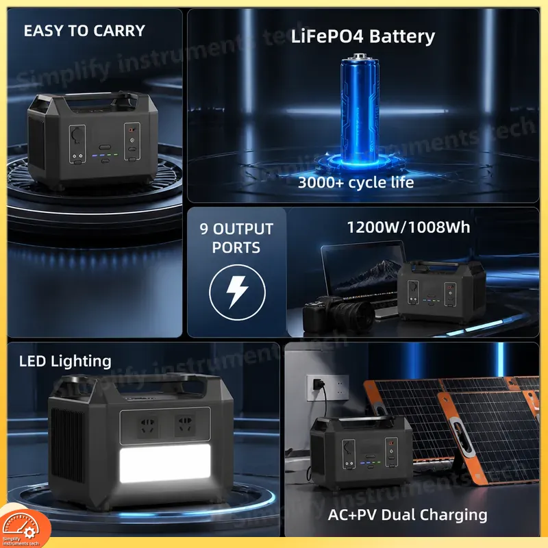 1200W Portable Power Station 6 - Solar Emergency Charger recension och pris