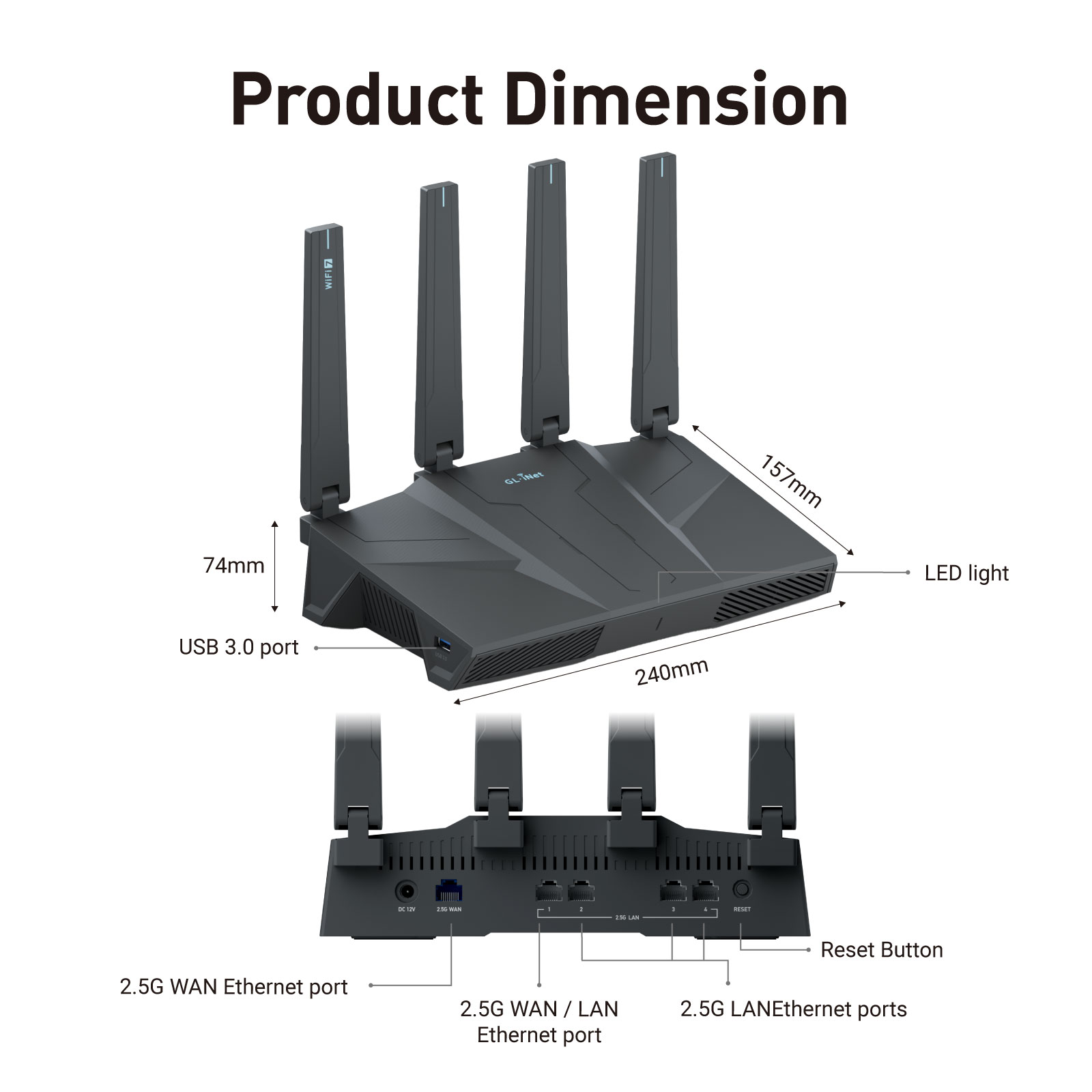 GL.iNet GL-BE6500 (Flint 3e) D - Fire Starting Kit recension och pris